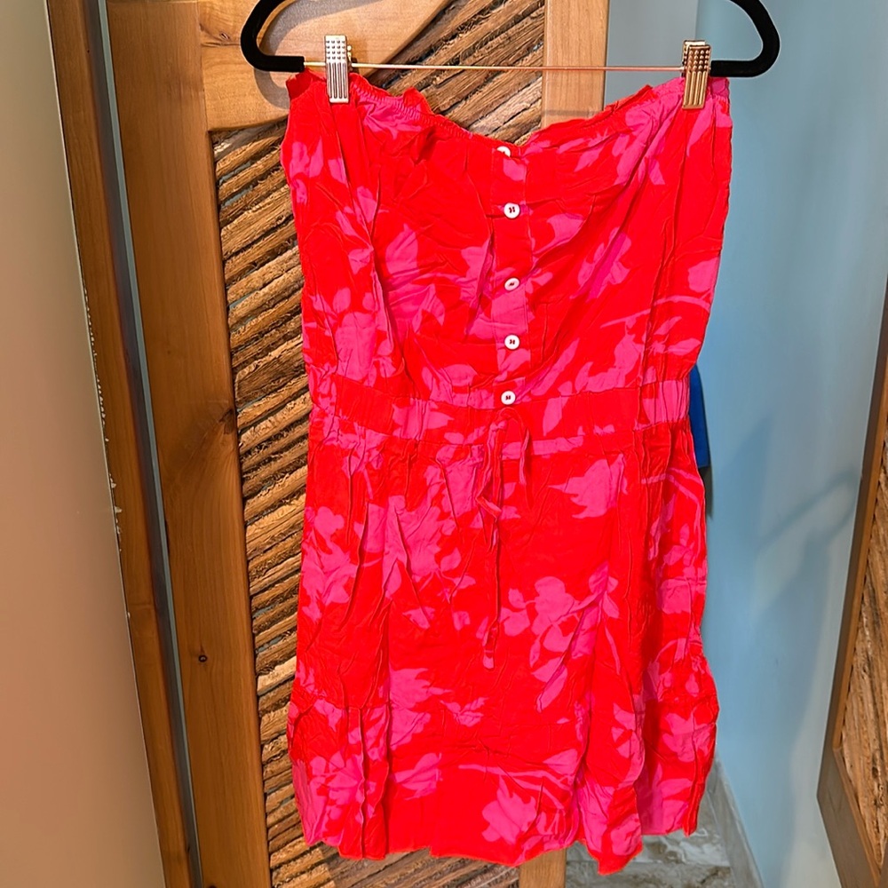 Brand new pink red strapless dress
